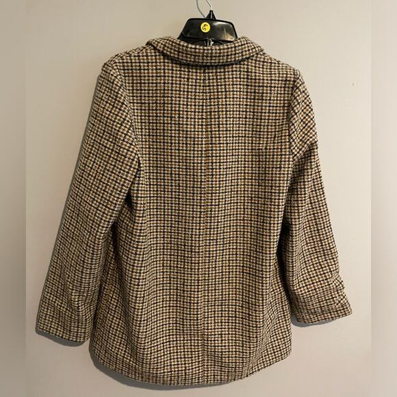 Old Navy Oversized Double Breasted Textured Houndstooth Blazer Size Small Brown - Picture 6 of 7